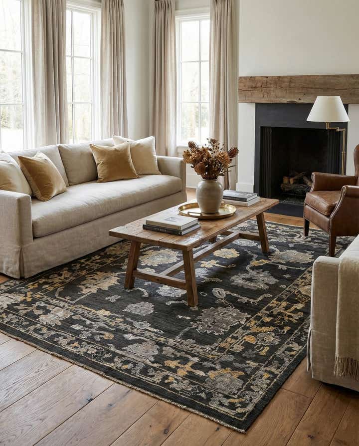 8' 2 x 9' 7 Hand Knotted Oushak Wool Rug