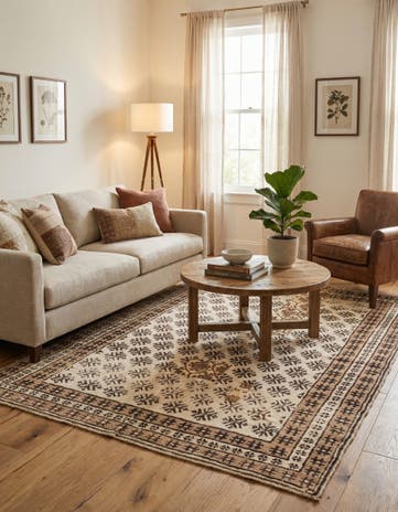 5' 8 x 7' 10 Hand Knotted Ultra Vintage Persian Wool Rug