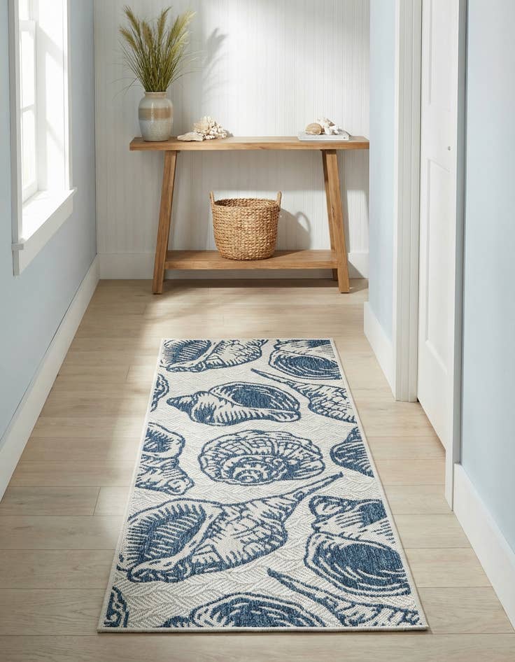 Detail image of 2' x 5' 3  Washable Coastal Indoor / Outdoor Runner Rug