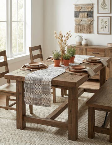 1' 2 x 8' Hand Woven Chindi Cotton Table Runner Rug