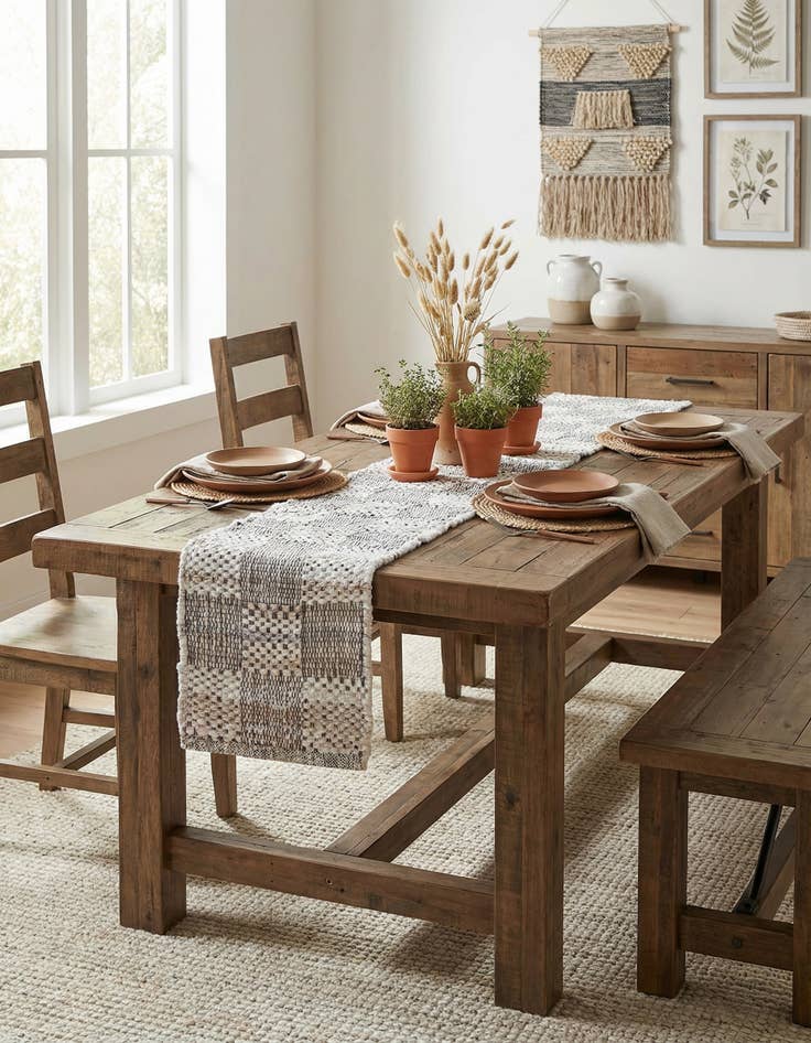 Detail image of 1' 2 x 8'  Hand Woven Chindi Cotton Table Runner Rug