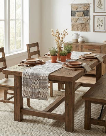 1' 2 x 8' Hand Woven Chindi Cotton Table Runner Rug