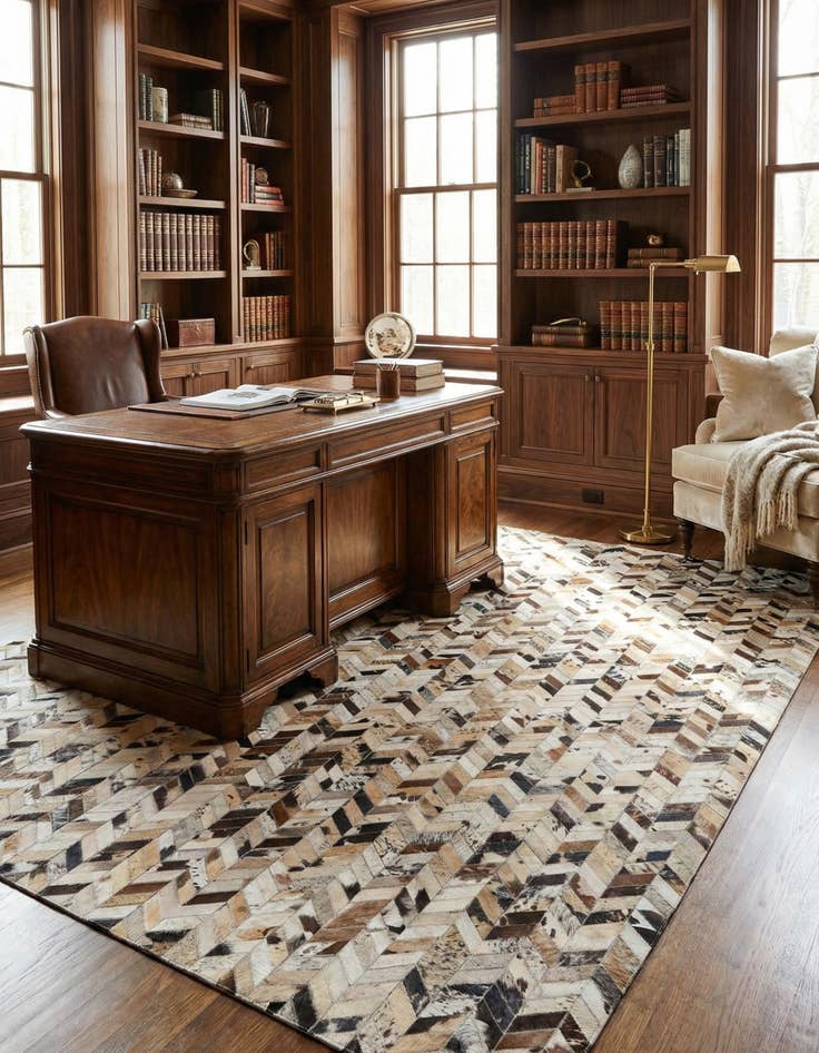 Detail image of  5' 1 x 8' Cowhide Rug