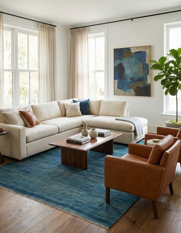6' 8 x 9' 9 Hand Woven Kilim Modern Wool Rug