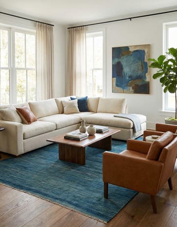 6' 8 x 9' 9 Hand Woven Kilim Modern Wool Rug