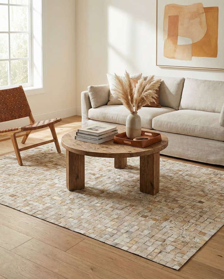 5' 3 x 7' 6 Cowhide Stocks Rug