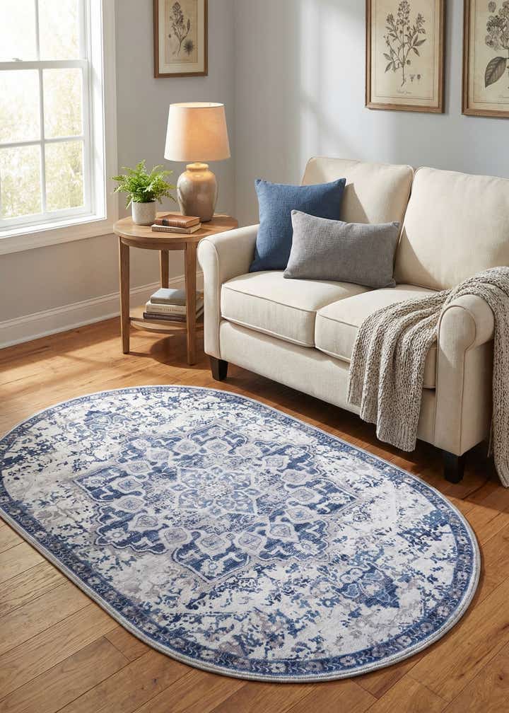 3' 3 x 5' 3 Washable Francesca Oval Rug