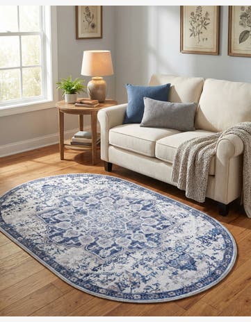 3' 3 x 5' 3 Washable Francesca Oval Rug