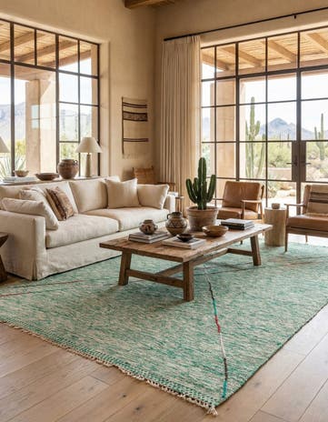 9' 2 x 13' Hand Knotted Moroccan Wool Rug