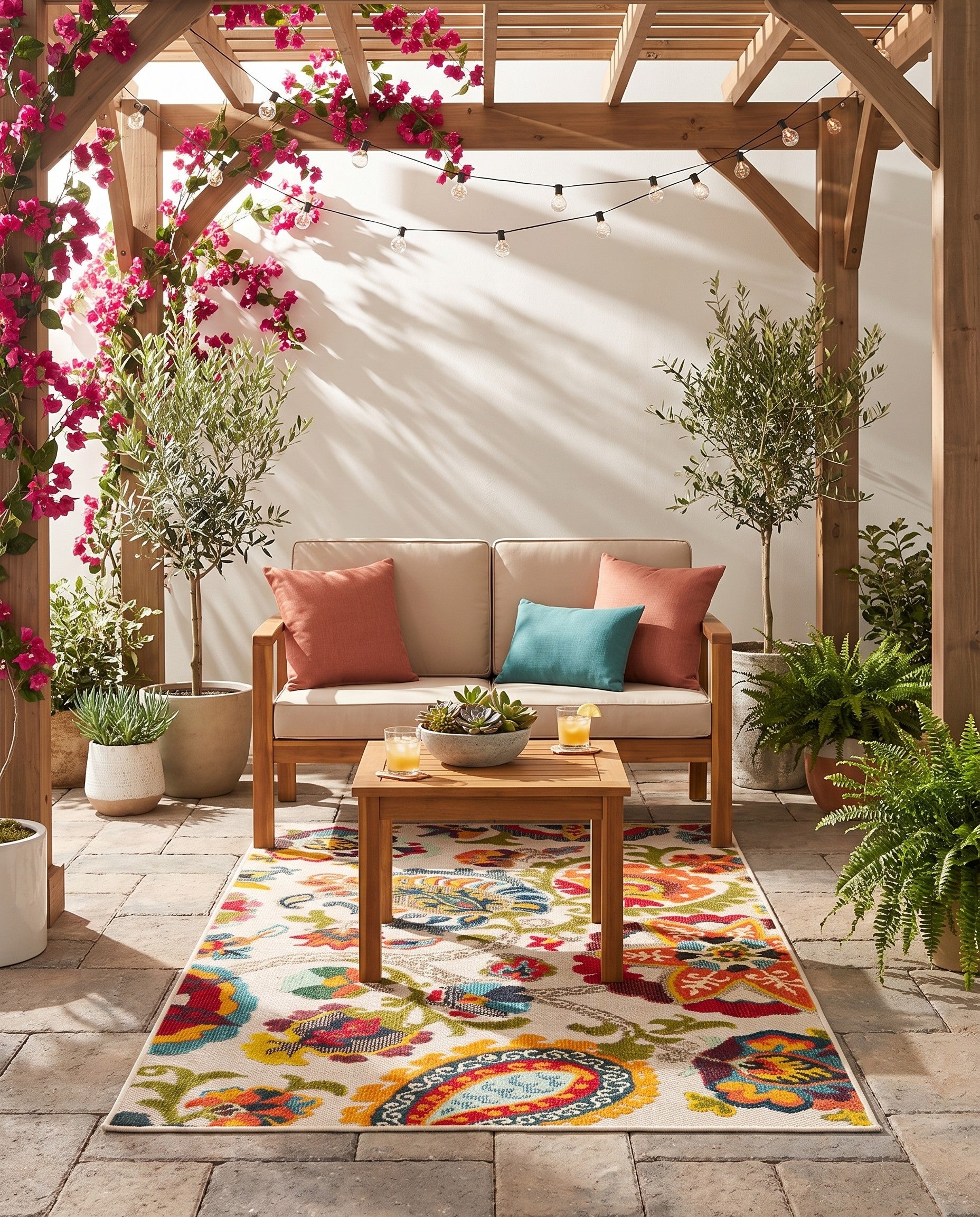 4' x 6' Easy-Clean Casablanca Indoor / Outdoor Rug