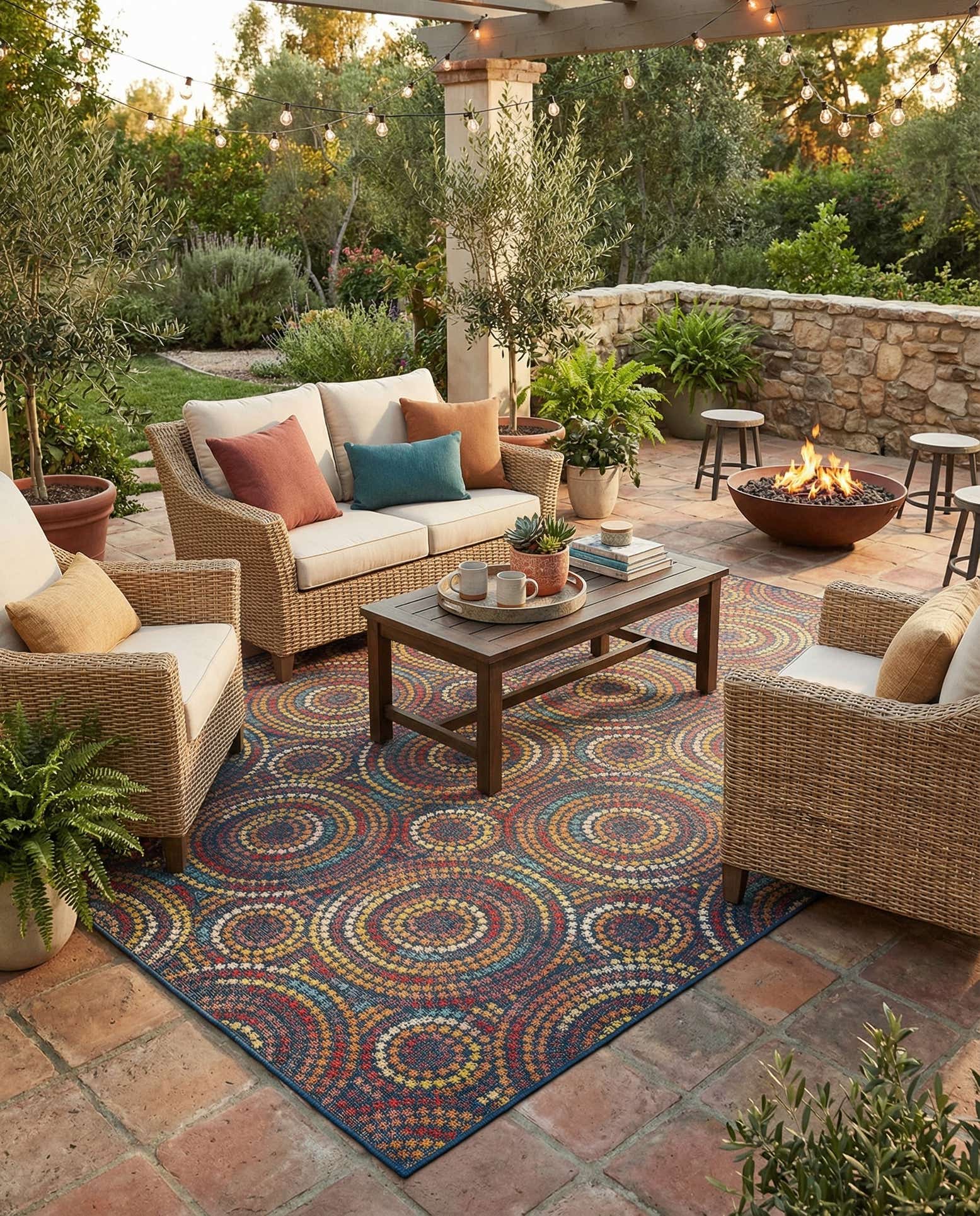 9' x 12' Easy-Clean Baja Indoor / Outdoor Rug