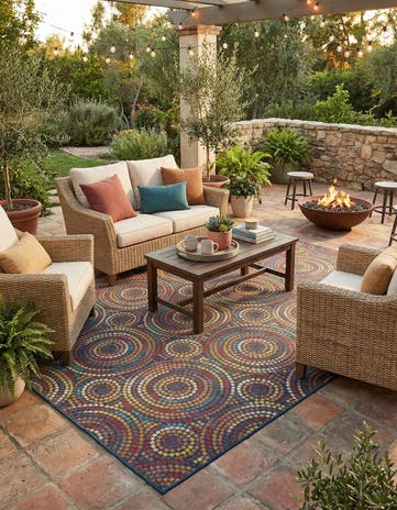 9' x 12' Easy-Clean Baja Indoor / Outdoor Rug