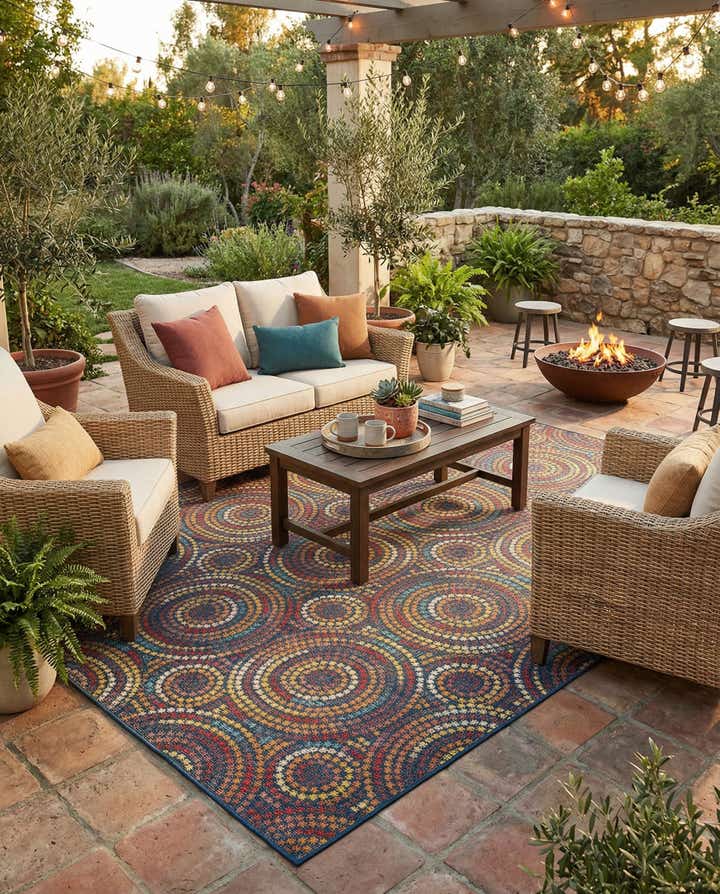 9' x 12' Easy-Clean Baja Indoor / Outdoor Rug