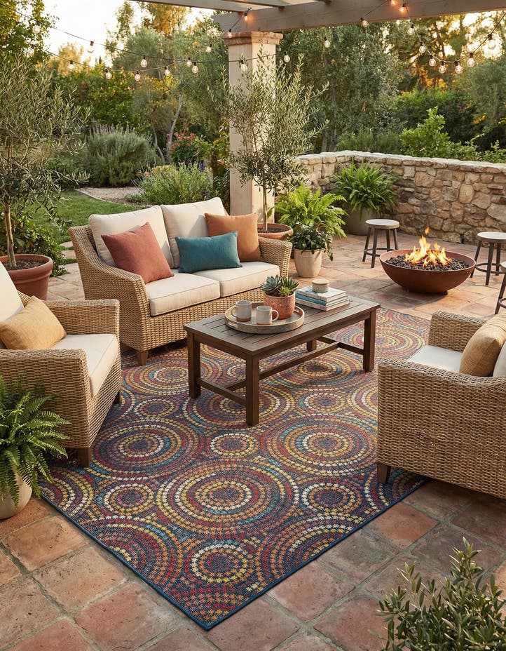 9' x 12' Easy-Clean Baja Indoor / Outdoor Rug