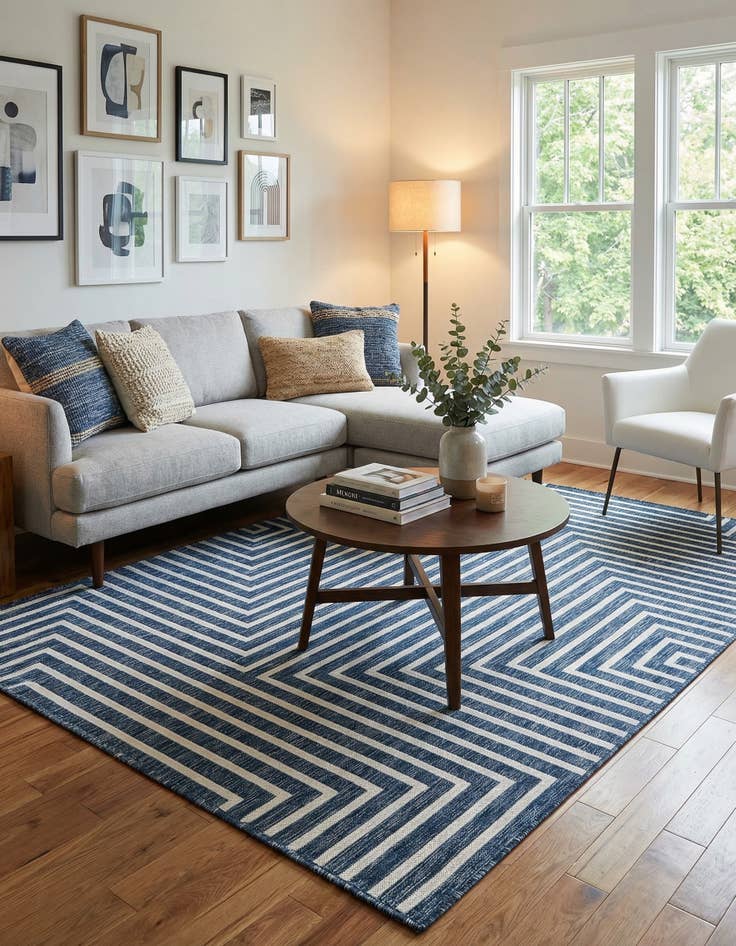 Detail image of 6' x 9'  Washable Modern Indoor / Outdoor Rug