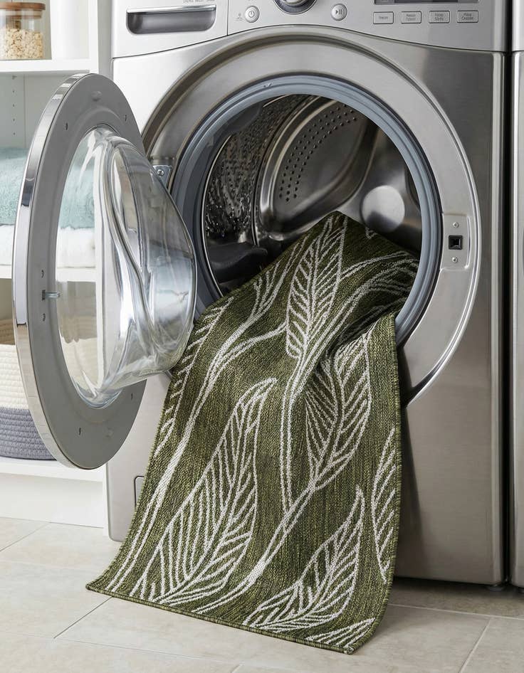 Detail image of  2' x 6'  Washable Botanical Indoor / Outdoor Runner Rug