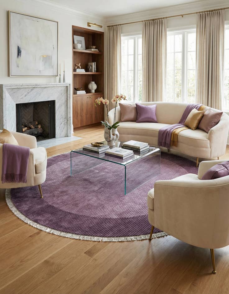 Detail image of 6' 5 x 6' 5  Hand Knotted Darya Wool Round Rug