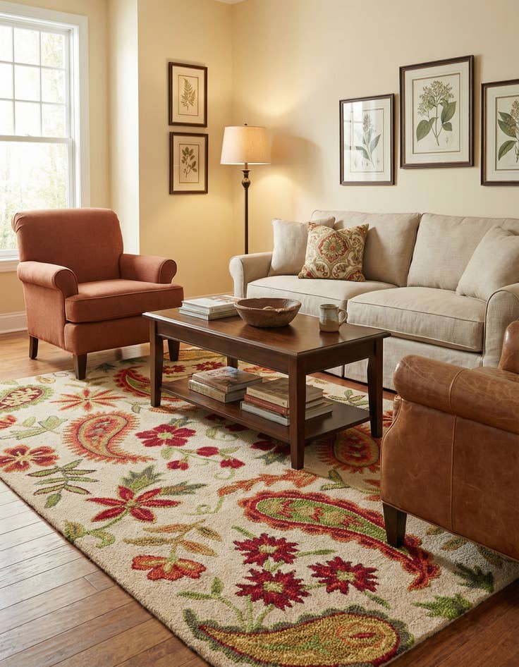 Detail image of  5' 1 x 7' 9 Agra Rug