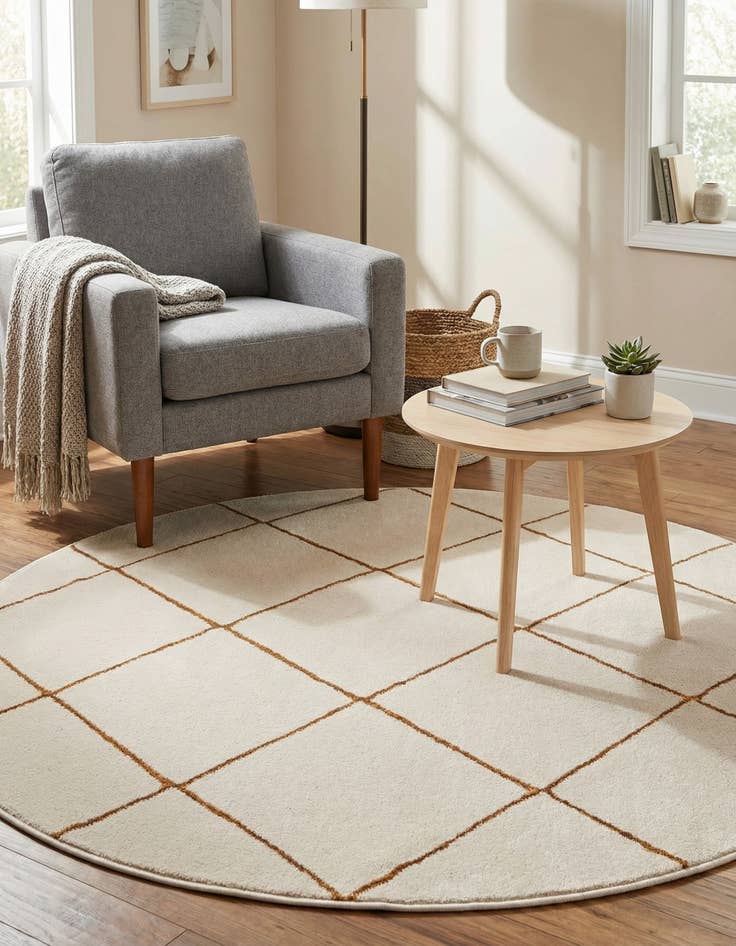 Detail image of 3' x 3' Vogue Geo Round Rug