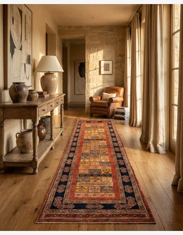 2' 8 x 9' 5 Luribaft Wool Runner Rug
