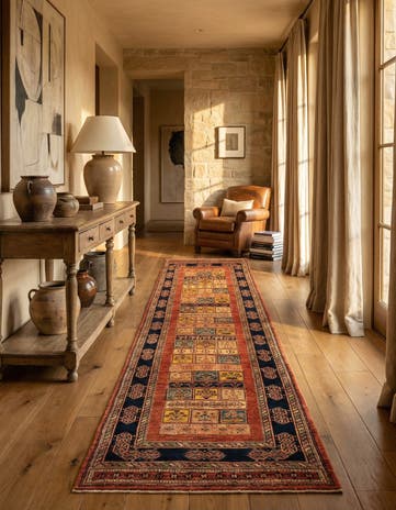 2' 8 x 9' 5 Luribaft Wool Runner Rug