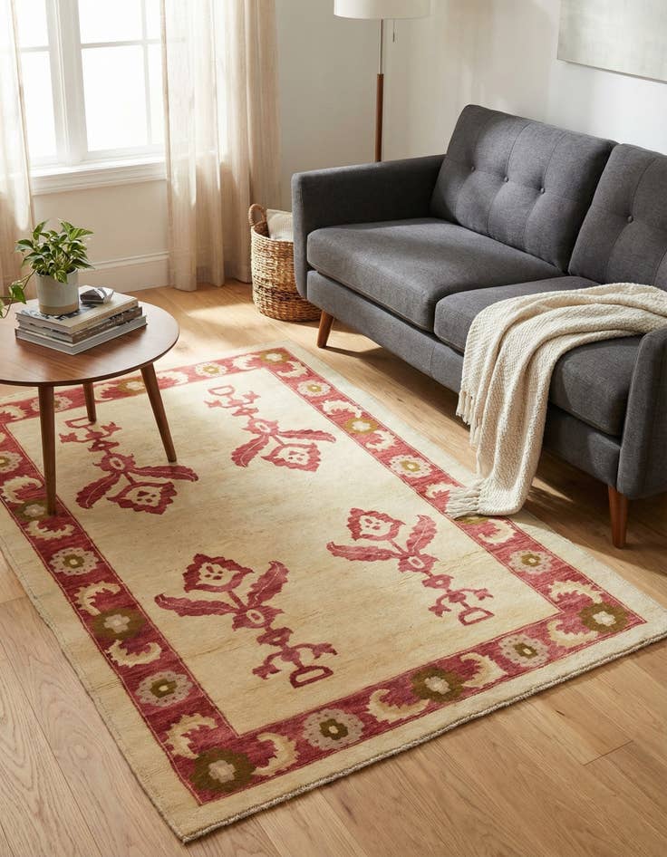 Detail image of 3' 10 x 5' 9  Hand Knotted Modern Ziegler Oriental Rug