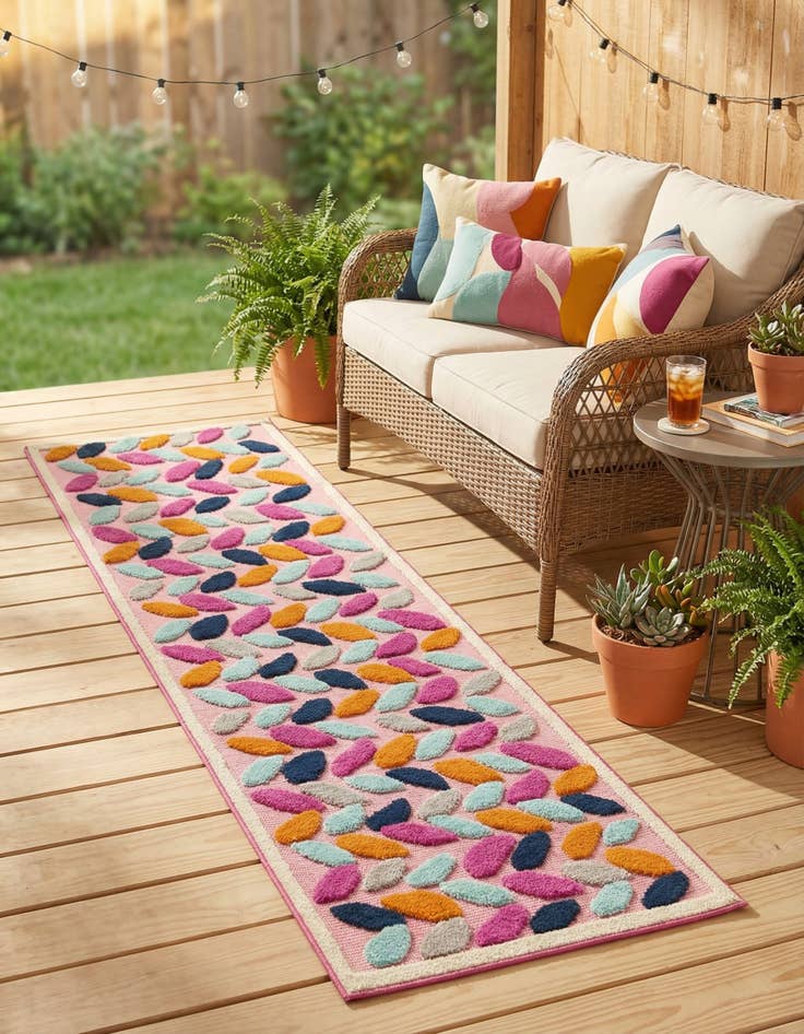 Detail image of 2' x 8' Easy-Clean Aruba Indoor / Outdoor Runner Rug