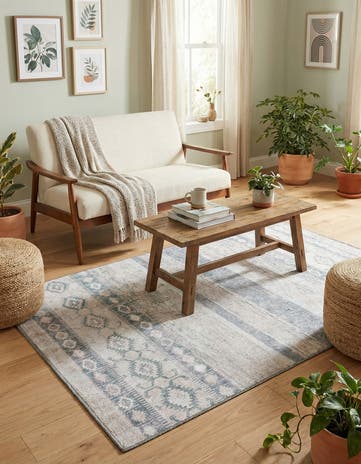 Gray Washable Timeless Rug
