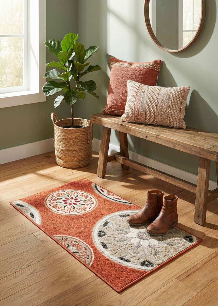 2' x 3' Easy-Clean Modern Indoor / Outdoor Rug