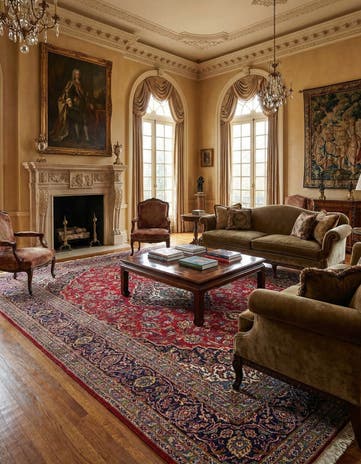 8' 3 x 11' 2 Hand Knotted Kashan Persian Rug