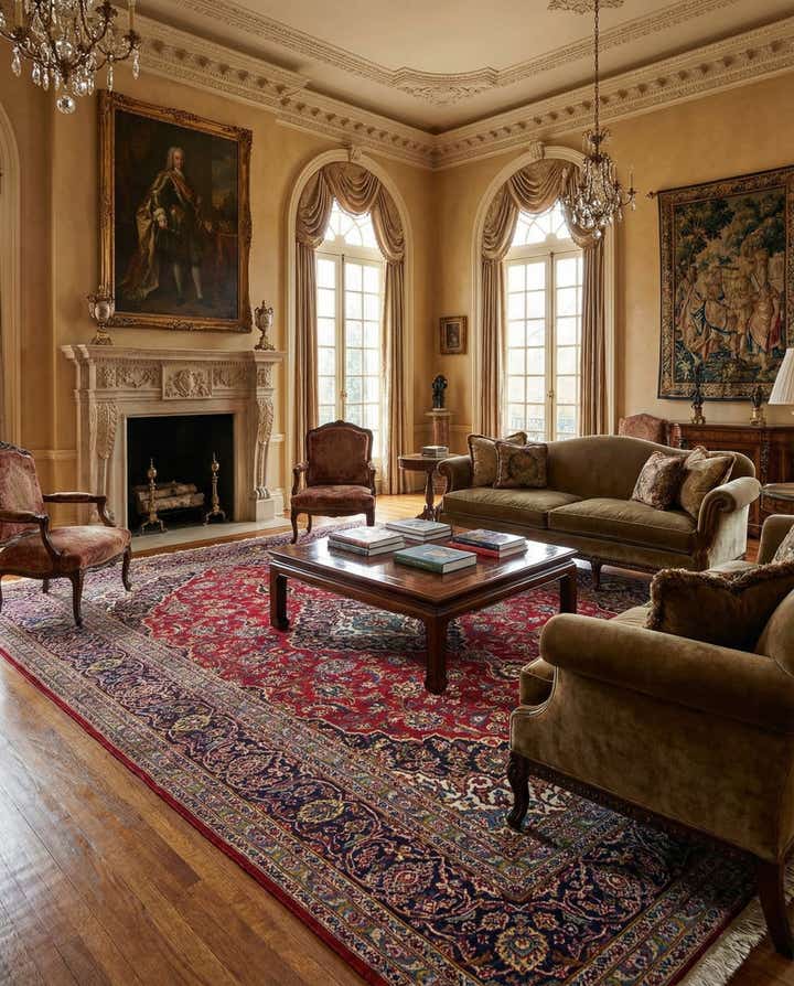 8' 3 x 11' 2 Hand Knotted Kashan Persian Rug