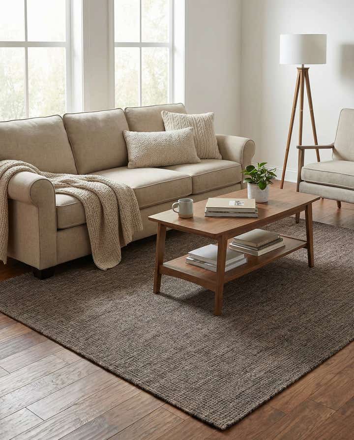 5' 3 x 7' Easy-Clean Solid Indoor / Outdoor Rug