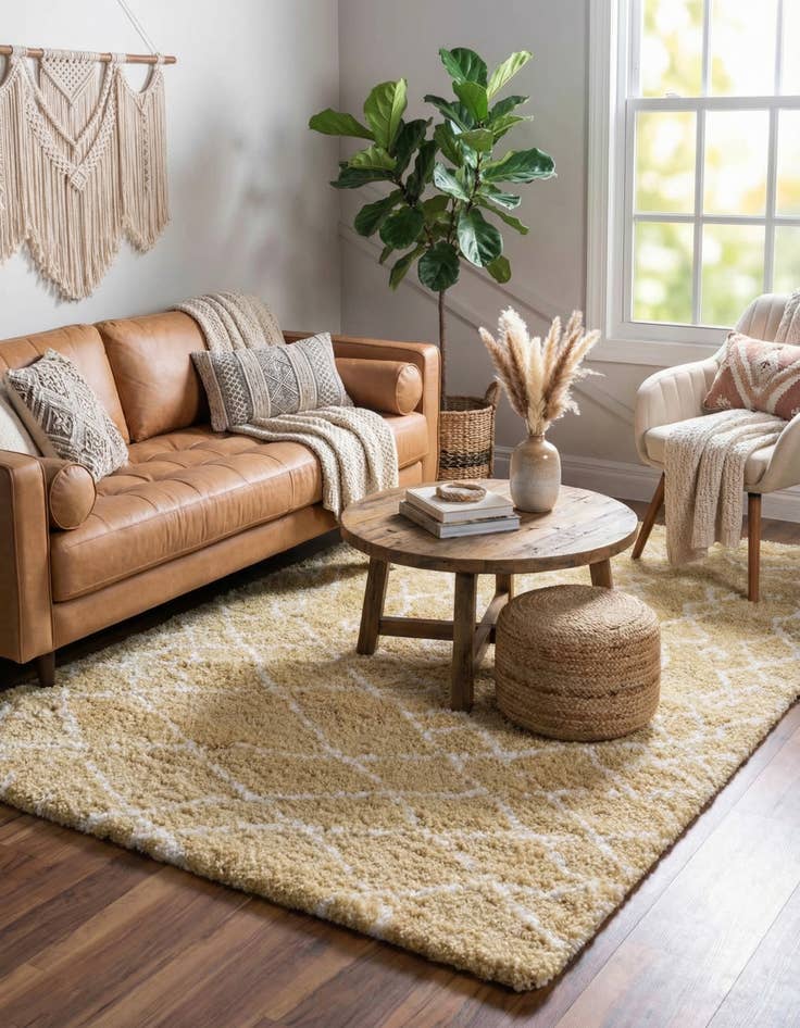 Detail image of  8' x 10' Moroccan Shag Rug