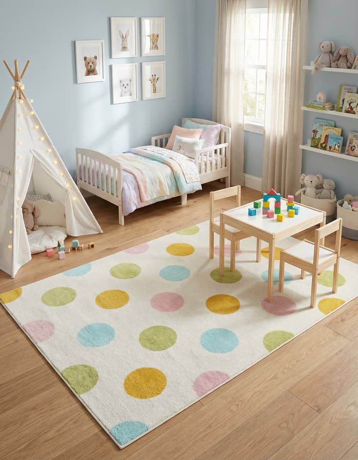 Detail image of 5' x 8' Whimsy Kids Rug