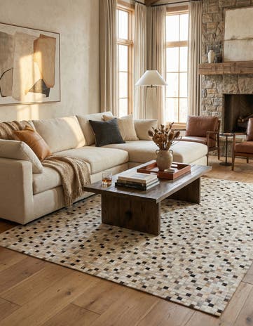 8' 1 x 9' 11 Cowhide Stocks Rug