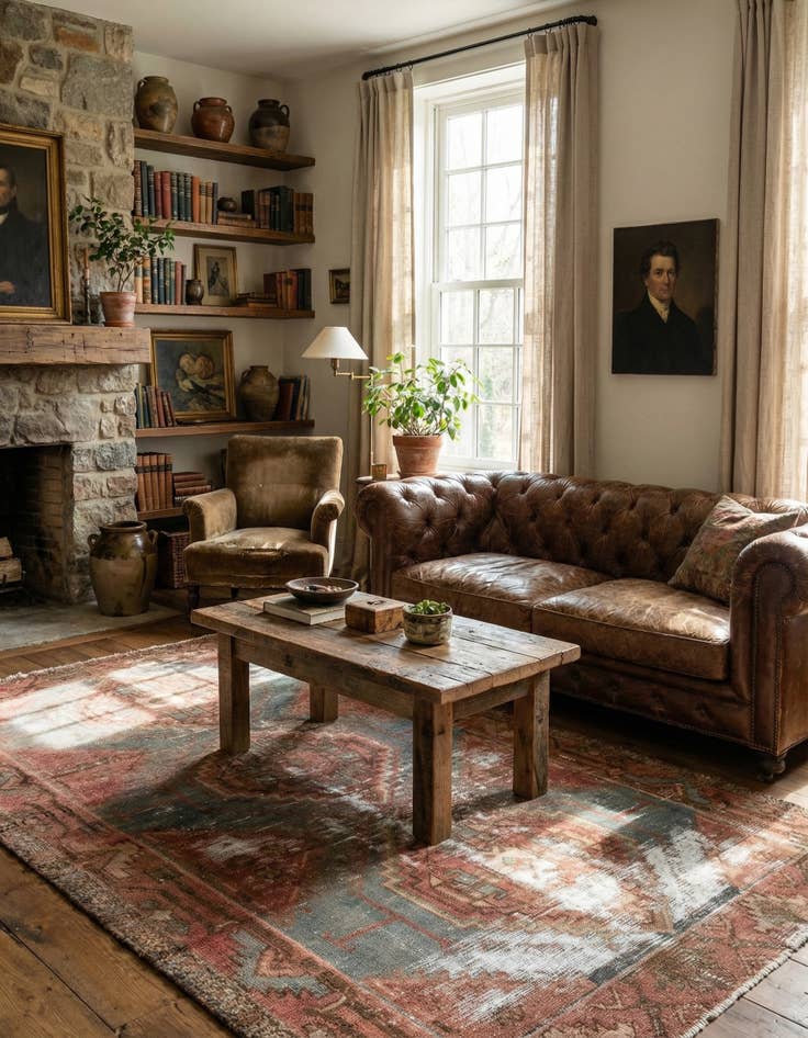 Detail image of 4' x 6' 6  Hand Knotted Ultra Vintage Persian Wool Rug