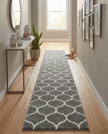  2' x 13' Lattice Frieze Runner Rug