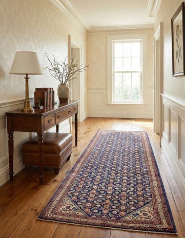 3' 8 x 10' 2 Hand Knotted Farahan Persian Wool Runner Rug