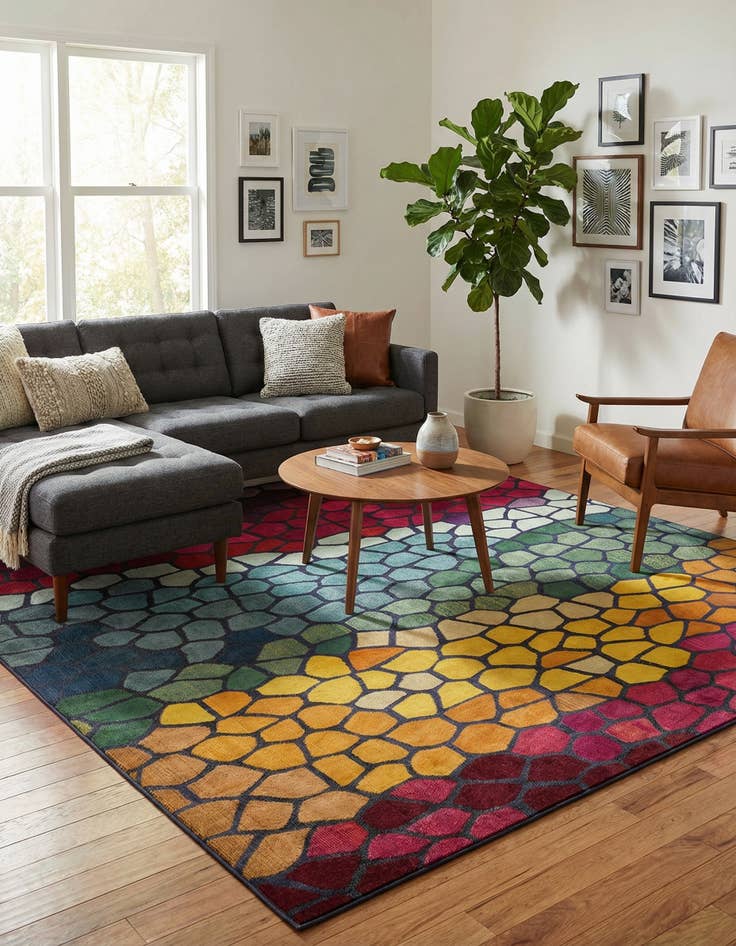 Detail image of  9' x 12'  Washable Hyacinth Rug