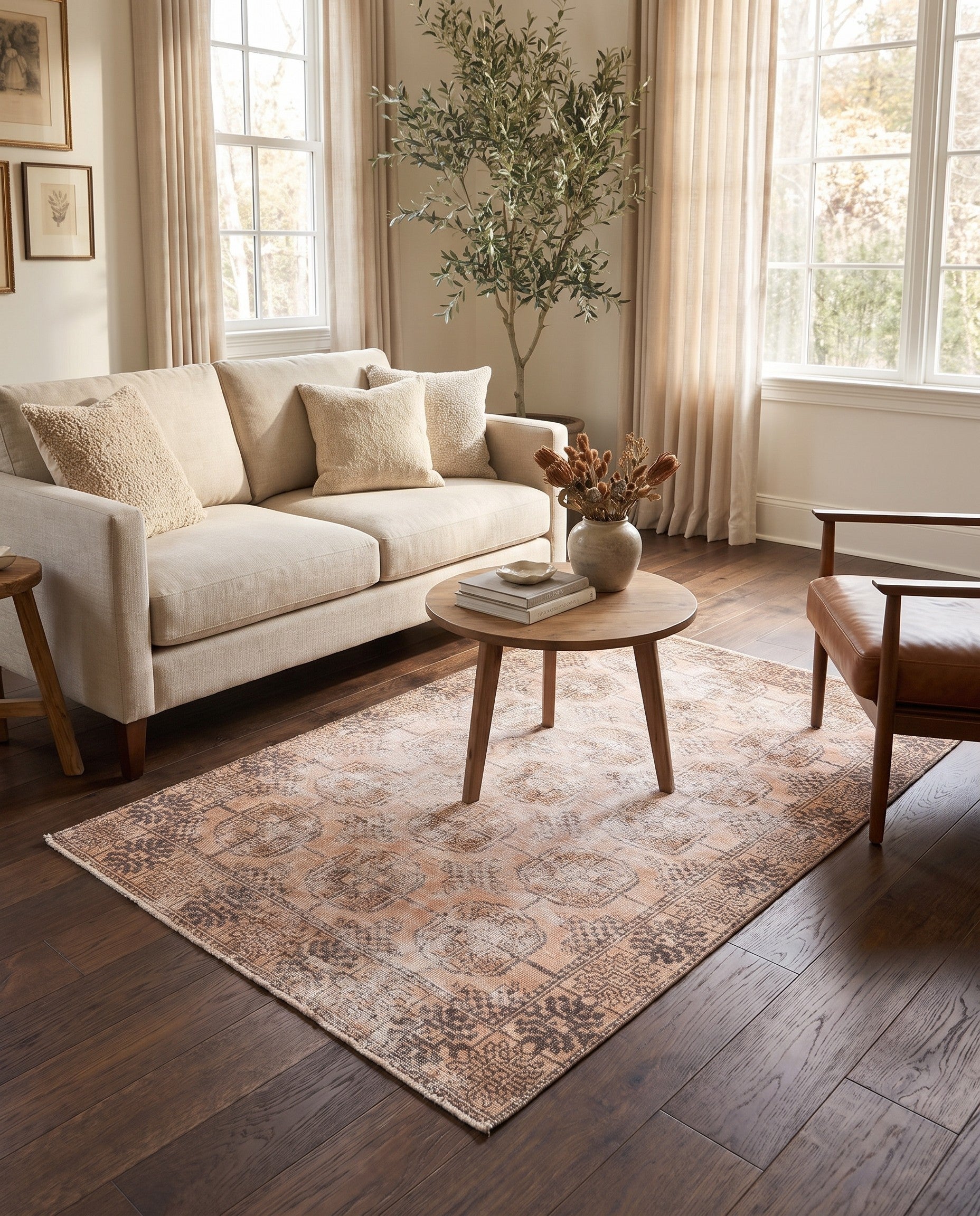 4' x 6' 5 Hand Knotted Ultra Vintage Persian Wool Rug