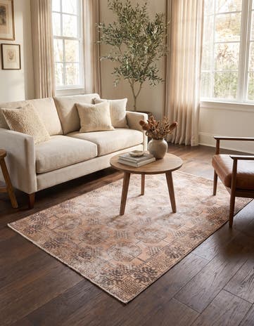 4' x 6' 5 Hand Knotted Ultra Vintage Persian Wool Rug