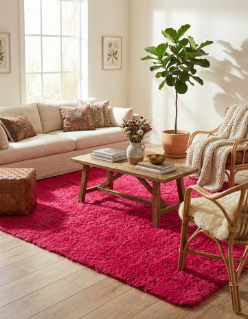 4' 7 x 6' 2 Hand Knotted Moroccan Wool Rug