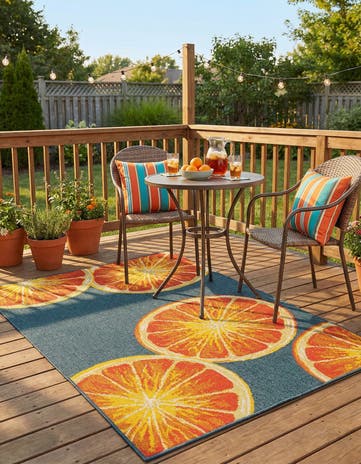 4' x 6' Easy-Clean Modern Indoor / Outdoor Rug