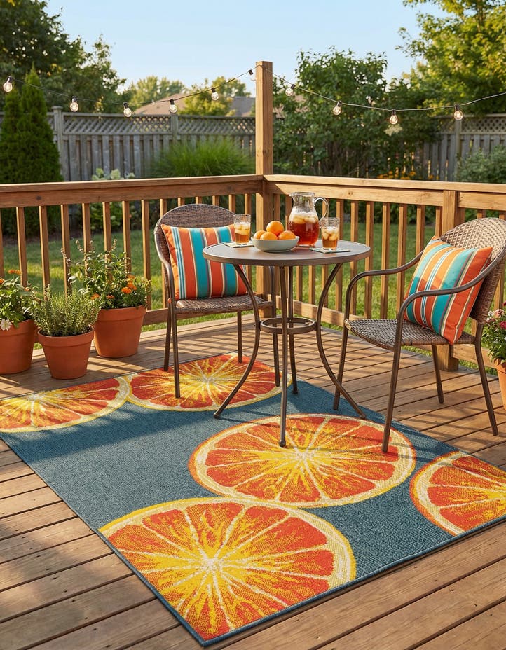 4' x 6' Easy-Clean Modern Indoor / Outdoor...
