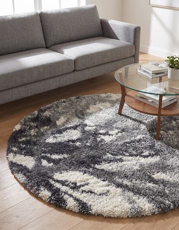 5' 3 x 5' 3 Soft Touch Shag Round Rug