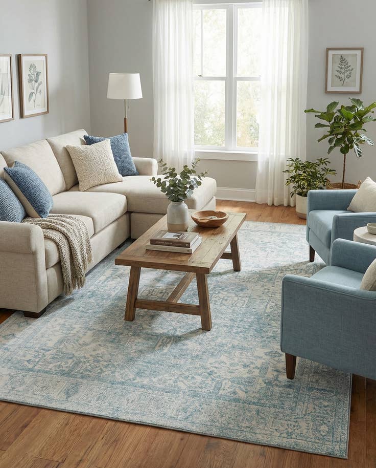 Detail image of 7' 6 x 10' 6 Washable Timeless Rug