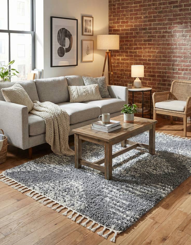 Detail image of  4' x 6' Serenity Shag Rug