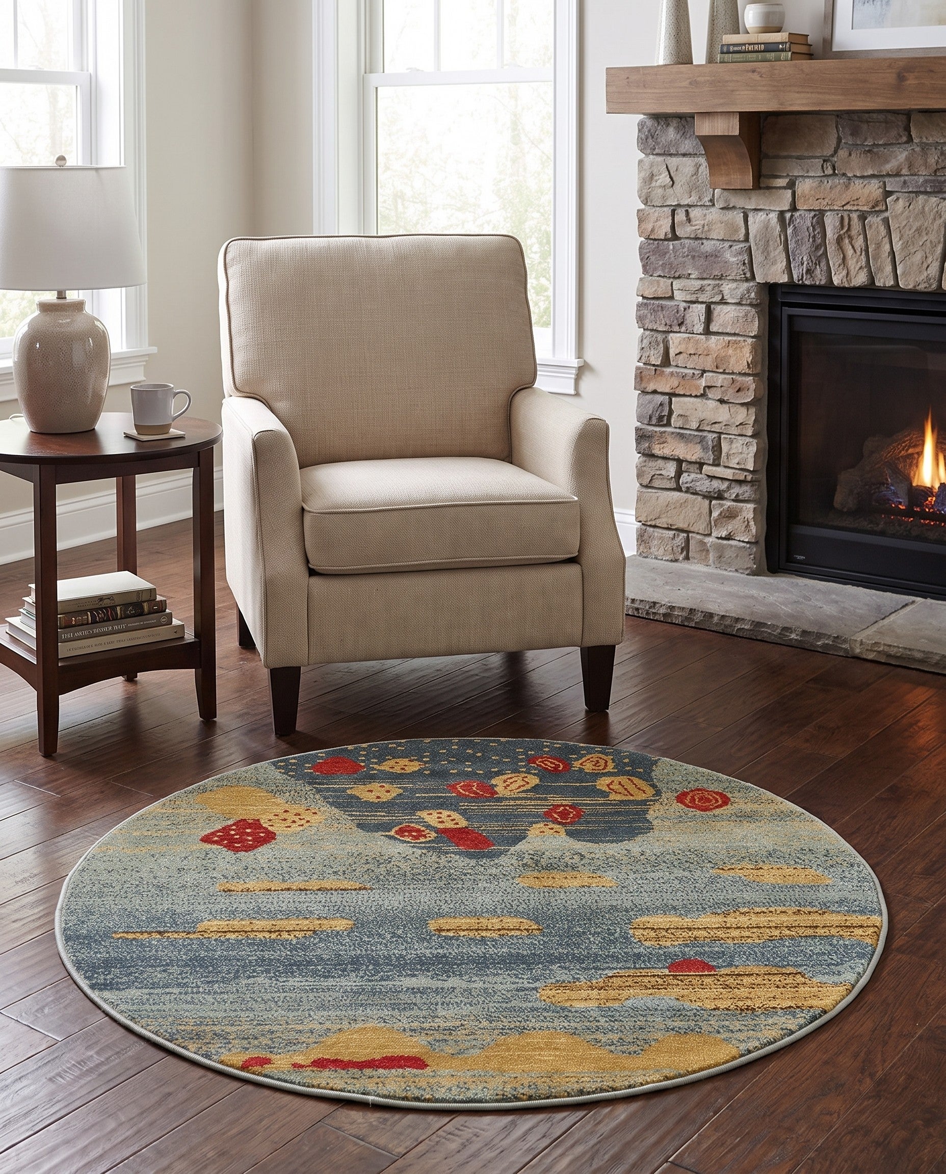 3' 3 x 3' 3 Kashkuli Gabbeh Round Rug