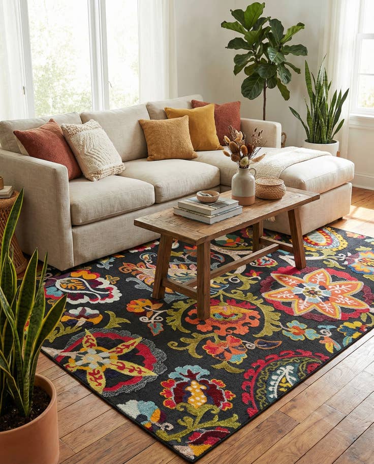 Detail image of 7' 10 x 10' Easy-Clean Casablanca Indoor / Outdoor Rug