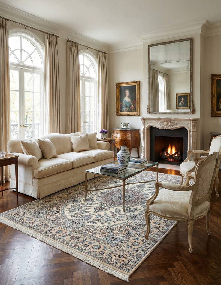 Detail image of 4' 9 x 7' 5 Nain Rug